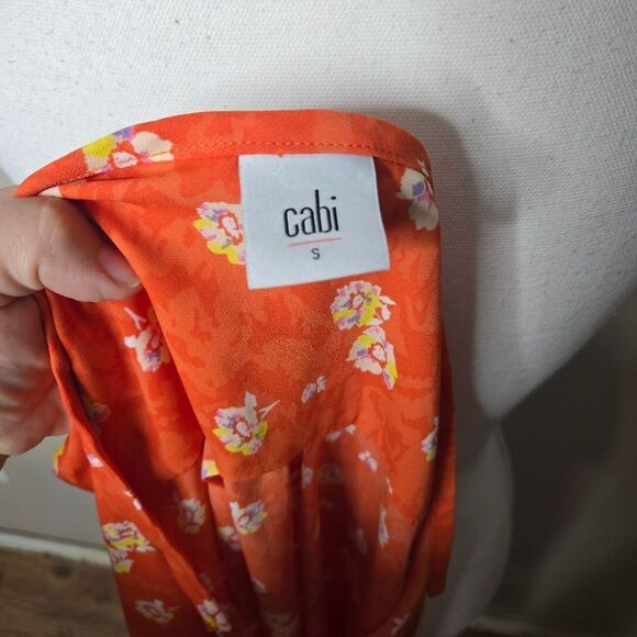 Cabi Sleeveless Tank Orange Floral Small - Picture 5 of 6